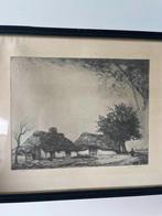 ets Dirk Baksteen Achterbosch, Antiek en Kunst, Kunst | Etsen en Gravures, Ophalen of Verzenden
