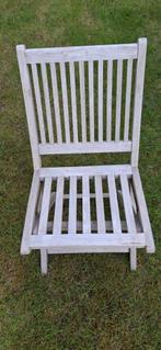 6 teakhout tuinstoelen stapelbaar met kussen., Tuin en Terras, Tuinstoelen, Ophalen, Zo goed als nieuw, Teakhout, Stapelbaar