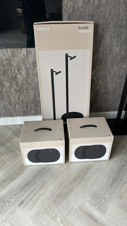 Sonos Era 300 Zwart en stands *Nieuw*, Audio, Tv en Foto, Luidsprekerboxen, Zo goed als nieuw, Sonos, Ophalen of Verzenden