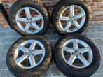 Winterbanden met originele Volkswagen Alu velgen 215/60 R16, Auto-onderdelen, Banden en Velgen, 215 mm, Band(en), 16 inch, Gebruikt