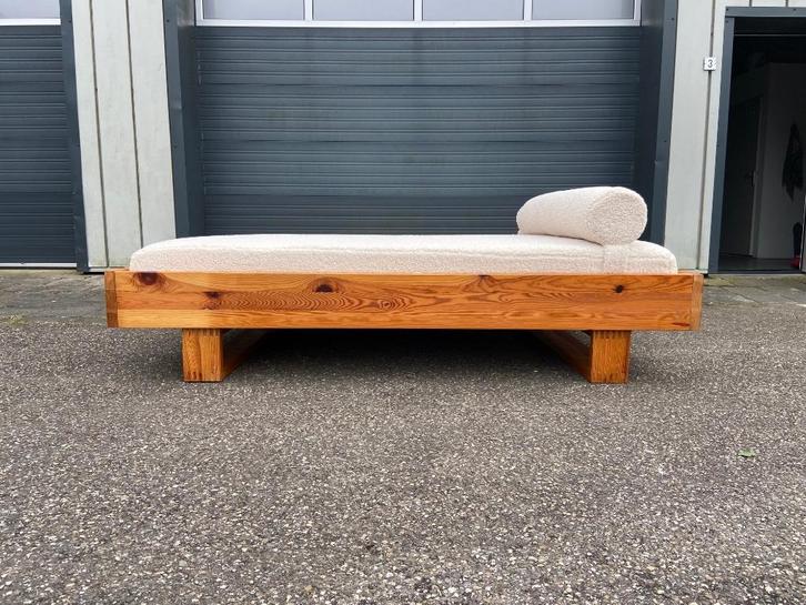 Ate van Apeldoorn dubbel daybed Houtwerk Hattem 1970s, Huis en Inrichting, Slaapkamer | Bedden, Gebruikt, Tweepersoons, 140 cm