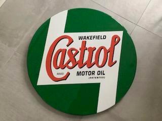 Reclamebord Castrol geemailleerd