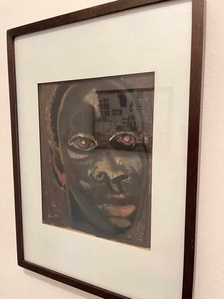 Schilderij ‘congolese man’ floris jespers, Antiek en Kunst, Kunst | Schilderijen | Klassiek, Ophalen of Verzenden