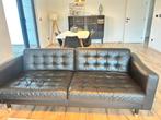 3- zit van leer, Huis en Inrichting, Ophalen, Gebruikt, Driepersoons, Rechte bank