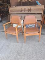 vintage houten stoelen, Huis en Inrichting, Ophalen, Gebruikt, Bruin, .