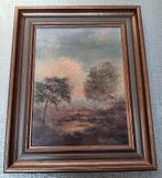 Heidelandschap - stilte van avondrood - olieverf, Ophalen of Verzenden