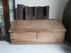Mooie oude houten schrijf / kist met klep, Antiek en Kunst, Ophalen of Verzenden