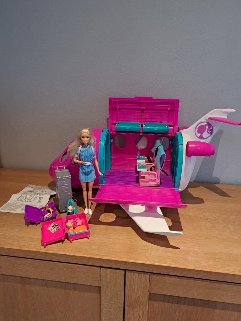 Barbie vliegtuig, Kinderen en Baby's, Ophalen, Zo goed als nieuw, Barbie