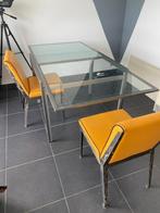 glazen tafel met 4 zeer conforabele stoelen, Enlèvement, Utilisé