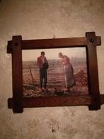 Zeer oud schilderij L'angelus van G. Millet met oplage, Antiquités & Art, Art | Peinture | Classique, Enlèvement ou Envoi