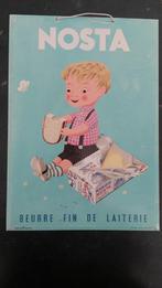 1954 Nosta boter reclame bord in blik, Ophalen of Verzenden, Zo goed als nieuw