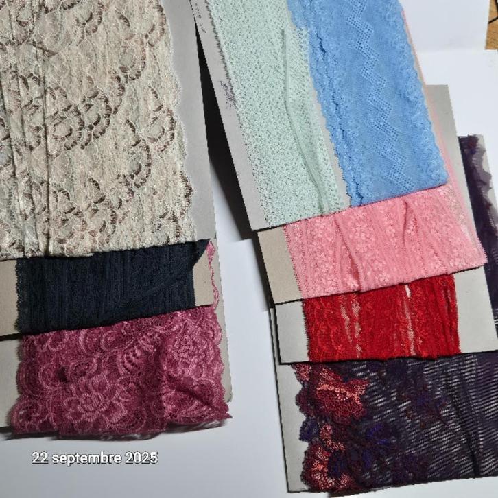 8 stuks Calais-kant, 78,10 m lang, Hobby en Vrije tijd, Kantklossen, Nieuw, Overige typen, Verzenden