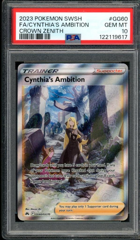 Cynthia's Ambition [FA] PSA 10 - GG60/GG70 - Crown Zenith, Hobby en Vrije tijd, Verzamelkaartspellen | Pokémon, Zo goed als nieuw