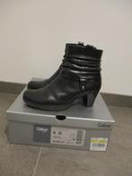 Zwarte lederen enkellaarsjes, Gabor 39/6, Kleding | Dames, Verzenden, Zwart, Lage of Enkellaarzen, Gabor
