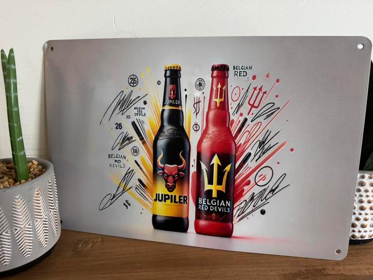 Metalen reclamebord Jupiler, Verzamelen, Biermerken, Nieuw, Reclamebord, Plaat of Schild, Jupiler, Ophalen of Verzenden