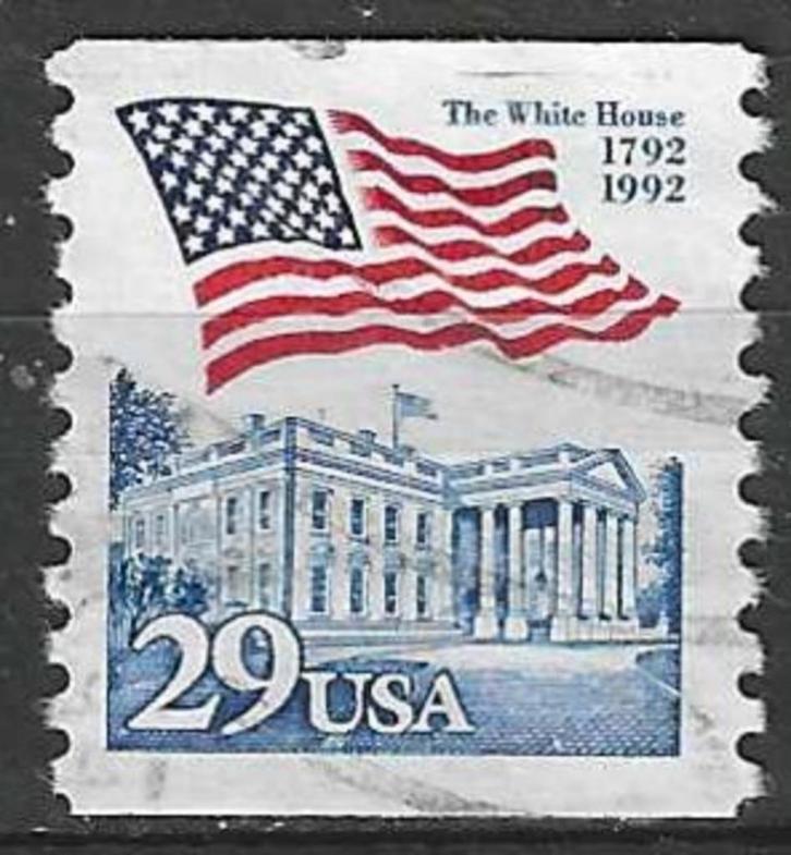 USA 1992 - Yvert 2015 - Vlag en het Witte Huis  (ST), Postzegels en Munten, Postzegels | Amerika, Verzenden