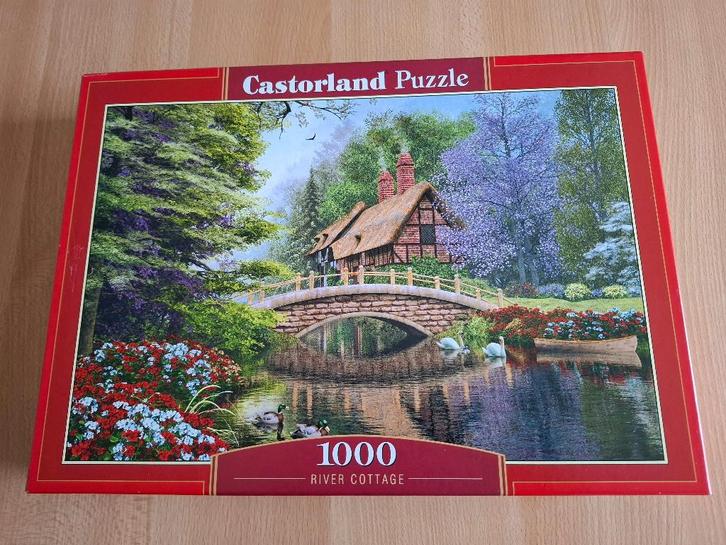 River Cottage - Castorland puzzel 1000 stukjes, Hobby en Vrije tijd, Denksport en Puzzels, Gebruikt, Legpuzzel, 500 t/m 1500 stukjes
