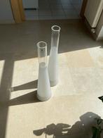 2 grands vases en verre fait main hauteur 76 cm, Maison & Meubles, Accessoires pour la Maison | Vases, Comme neuf