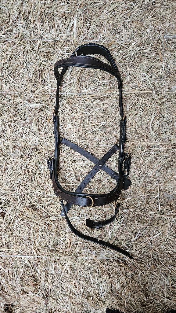 Rambo micklem multi 2, maat full, bruin, Dieren en Toebehoren, Paarden en Pony's | Hoofdstellen en Tuigage, Zo goed als nieuw