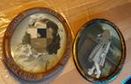 Lot de 2 anciens cadres miroirs, Enlèvement ou Envoi, Utilisé