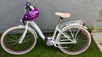 Witte kinderfiets, inclusief paarse helm, Fietsen en Brommers, Gebruikt, Fleur, Handrem, Ophalen