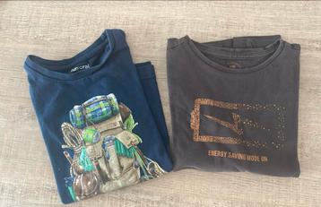 2 x longsleeve - maat 110 beschikbaar voor biedingen