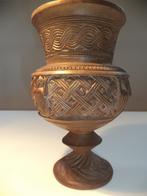 Kongo fijn gesneden KUBA palmwijn beker hout Congo belge, Antiek en Kunst, Ophalen of Verzenden