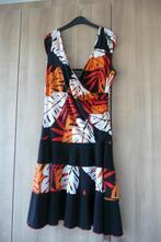 Oranje zwart geprint kleed Frank Lyman (K715), Maat 38/40 (M), Zwart, Ophalen of Verzenden, Zo goed als nieuw