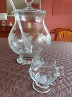 punch bowl/sangria/gazpacho set met 12 glazen, Ophalen of Verzenden, Zo goed als nieuw, Glas, Glas of Glazen