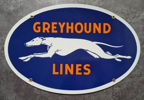 Greyhound lines emaillen USA reclame decoratie bord, Verzamelen, Merken en Reclamevoorwerpen, Zo goed als nieuw, Reclamebord, Ophalen of Verzenden
