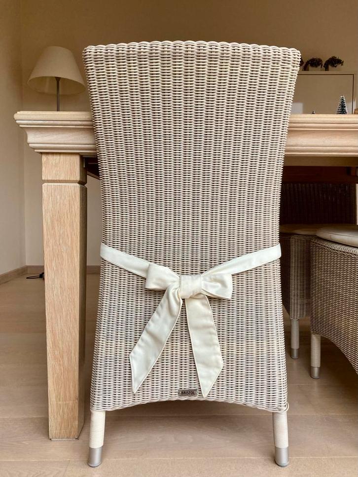 Set 6 stoelen in wicker - indoor/outdoor - Bristol, Huis en Inrichting, Stoelen, Zo goed als nieuw, Ophalen