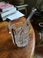 Vintage ijskom met cocktailroerders en pincet, Antiek en Kunst, Ophalen of Verzenden