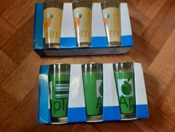 nieuwe sets 3 sier glazen lemon of appel "Roma" beschikbaar voor biedingen