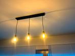 Zwarte plafondverlichting met 3 led lampen goud, Ophalen, Zo goed als nieuw, Metaal, 75 cm of meer