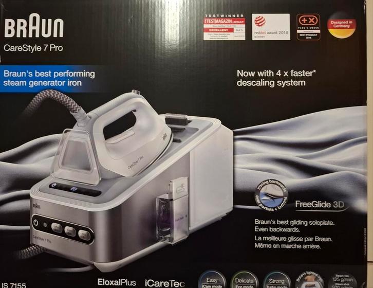 Braun IS 7155 WH, Carestyle 7 Pro, Elektronische apparatuur, Strijkijzers en Strijkplanken, Nieuw, Ophalen