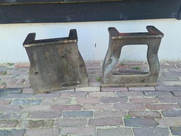 Oude industriële gietijzeren machine poten Hoog 40 cm, Enlèvement