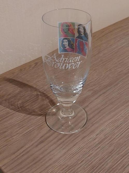 Bierglas : Adriaen Brouwer / Brouwerij Roman, Verzamelen, Glas en Drinkglazen, Zo goed als nieuw, Bierglas, Verzenden