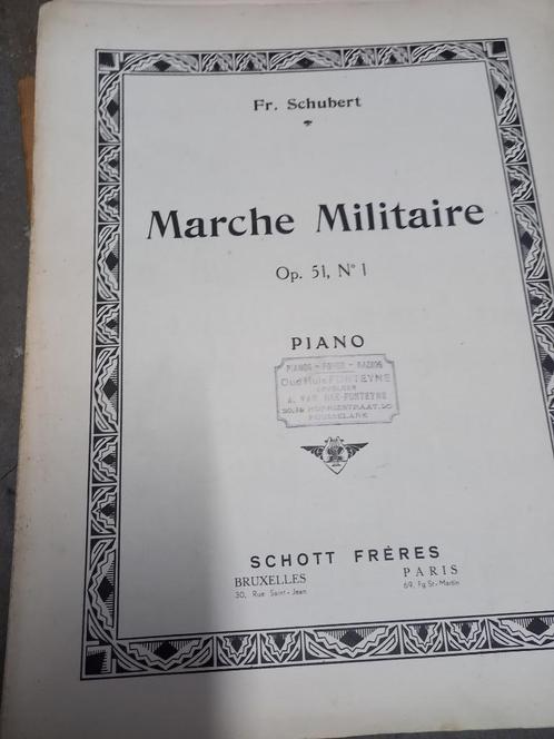 Oude partituren voor piano, Musique & Instruments, Partitions, Utilisé, Piano, Enlèvement