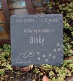 Leistenen Gedenksteen voor konijn met persoonlijke gravure, Enlèvement ou Envoi, Neuf, Autres types