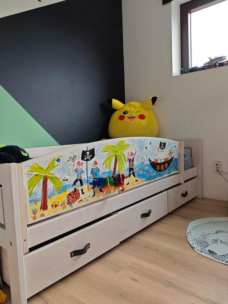 Kinderbed 90 x 200  Designmerk lifetime Moet snel weg!, Kinderen en Baby's, Kinderkamer | Bedden, Lattenbodem, Matras, Ophalen