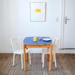 Table en pin et lino Rainer Daumiller, Maison & Meubles, Tables | Tables à manger, Enlèvement, Utilisé, Pin