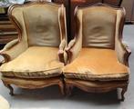 Ensemble de fauteuils bergere vintage antiques siège de chai, Enlèvement ou Envoi