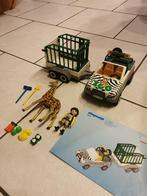 Playmobil 4855 Véhicule de zoo avec remorque, Ophalen, Gebruikt, Complete set