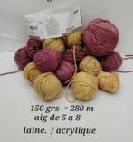pelote de laine , dream , ocre , marron ( 340 grs, Hobby en Vrije tijd, Breien en Haken, Ophalen of Verzenden, Zo goed als nieuw