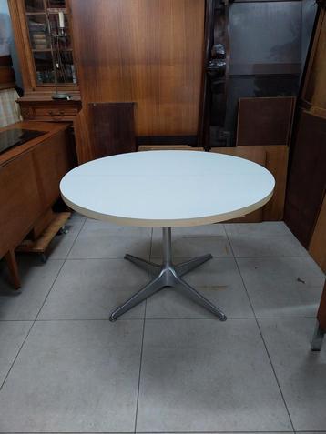 Ronde midcentury tafel,  uittrekbaar, 110/160 cm