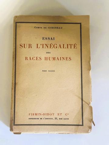 sur l'inégalité des races  -  Comte de Gobineau beschikbaar voor biedingen
