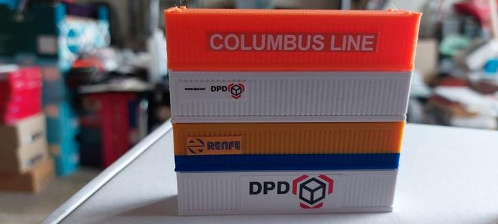 CONTENEURS NLK 40 PI/20 PIEDS 1/160, Hobby & Loisirs créatifs, Trains miniatures | Échelle N, Neuf, Autres types, Autres marques