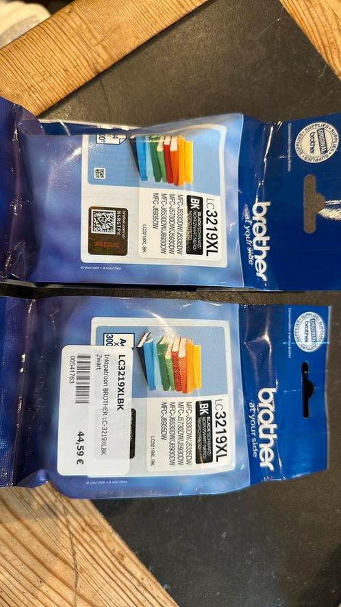 2 inktpatronen - Brother LC3219XLBK, Computers en Software, Printerbenodigdheden, Zo goed als nieuw, Ophalen