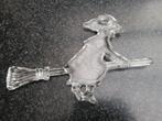 Decoratie glas hanger, heks op bezem, decoratie, Ophalen of Verzenden