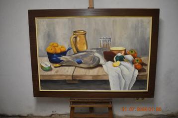 M Corradini Groot mooi stillevenschilderij op ingelijst canv beschikbaar voor biedingen